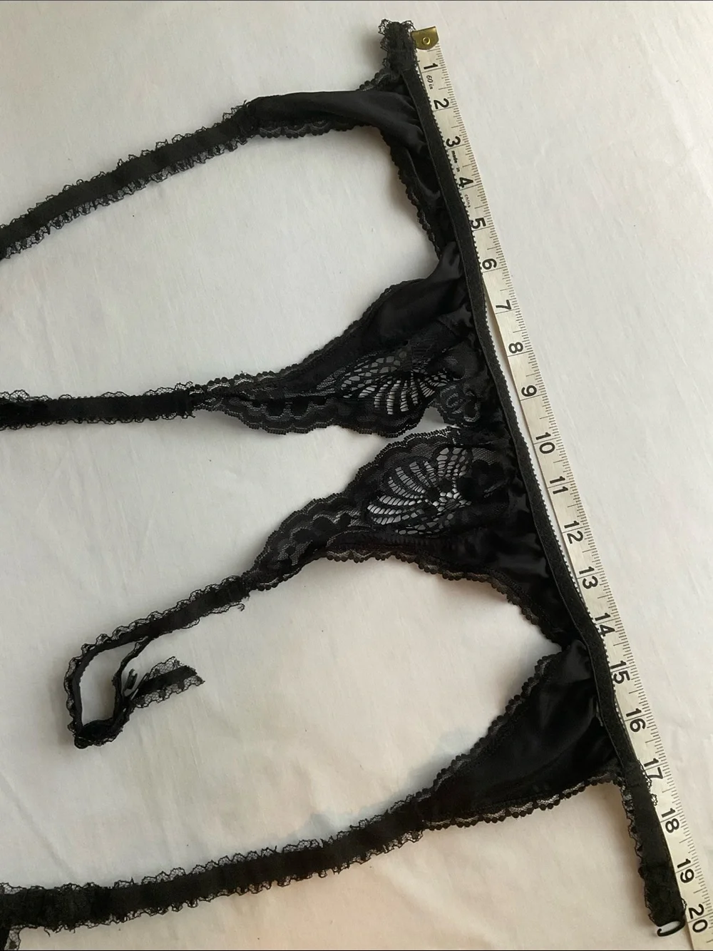 Black Lace-Edged Garter Belt
